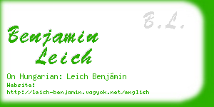 benjamin leich business card